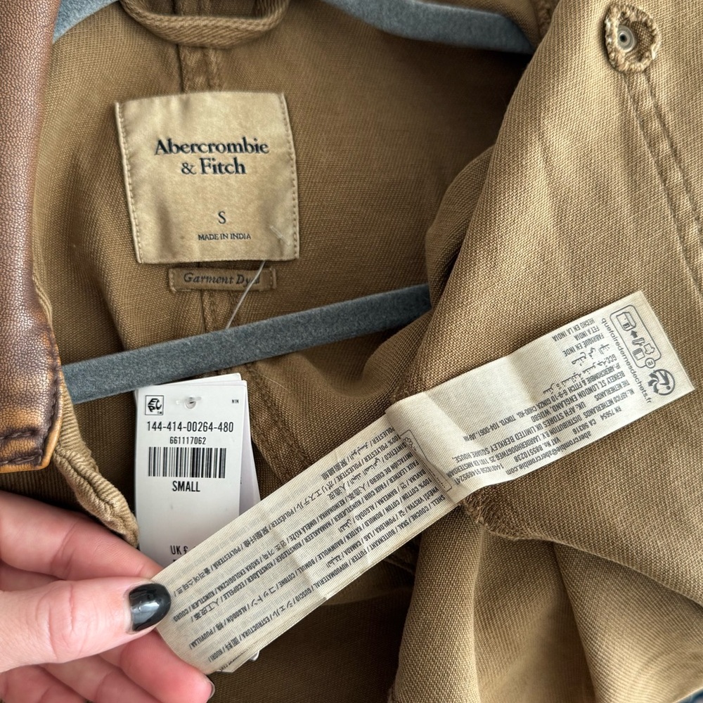 abercrombie brown twill barn coat - Picture 7 of 7